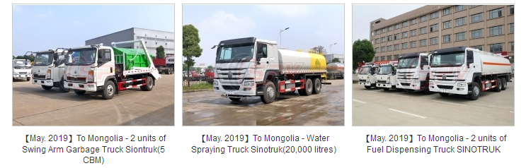 5 units SINOTRUK trucks to Mongolia